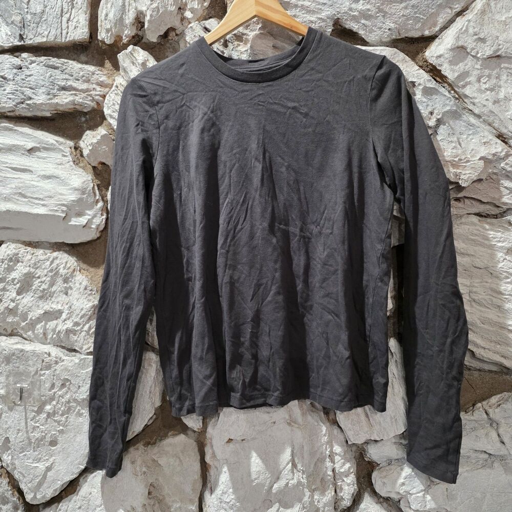 SKIMS | Fits Everybody Long Sleeve T-Shirt Gray Crew Neck | Size XS
